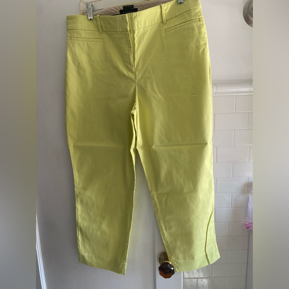 TALBOTS Perfect Crop Pant, Curvy Fit Size 12 Citrus - Picture 7 of 7